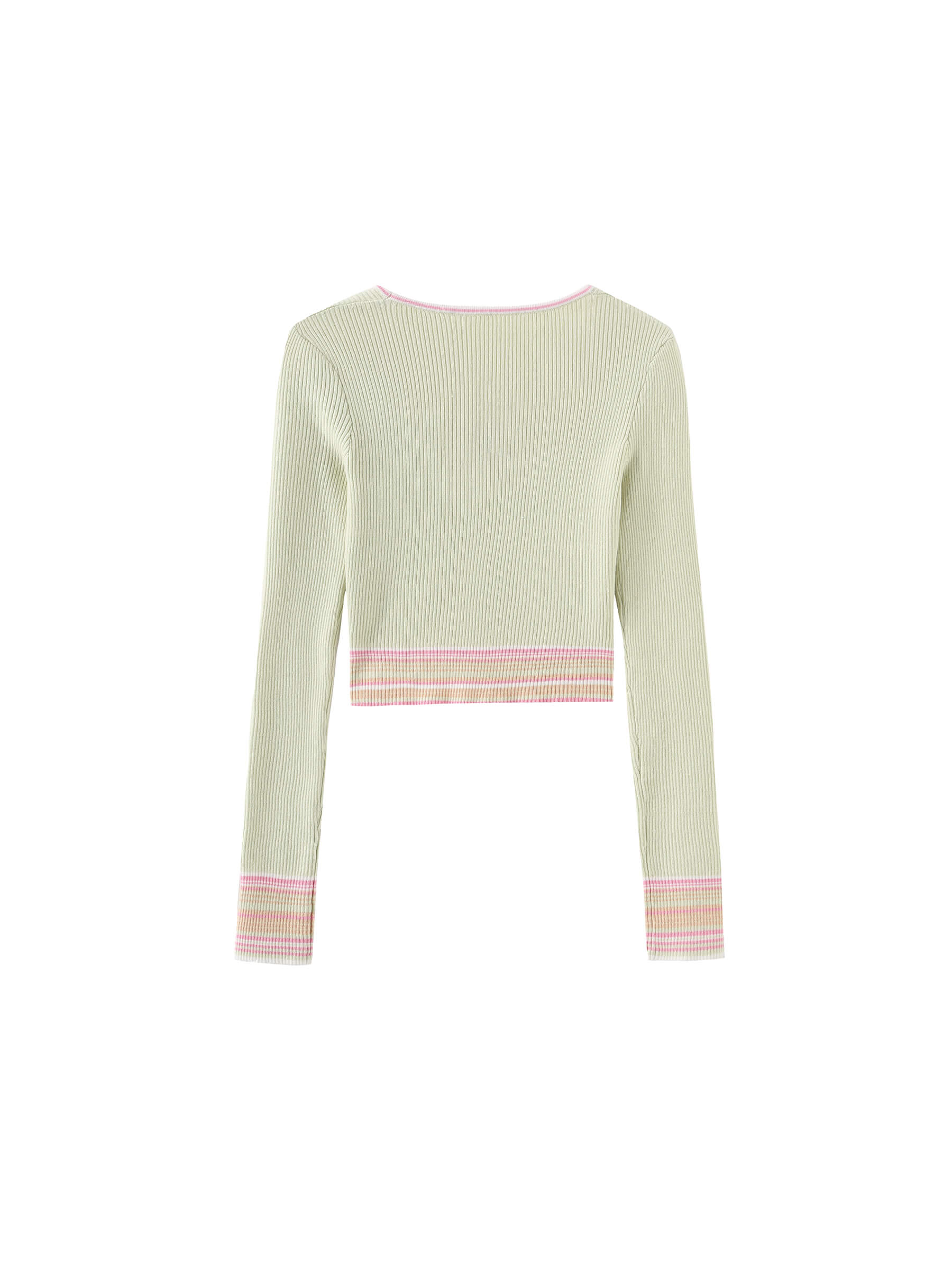 Boat Neck Long Sleeve Knit Top-16