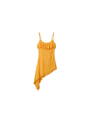 CUBIC Textured Ruffle Neck Lace Strap Camisole