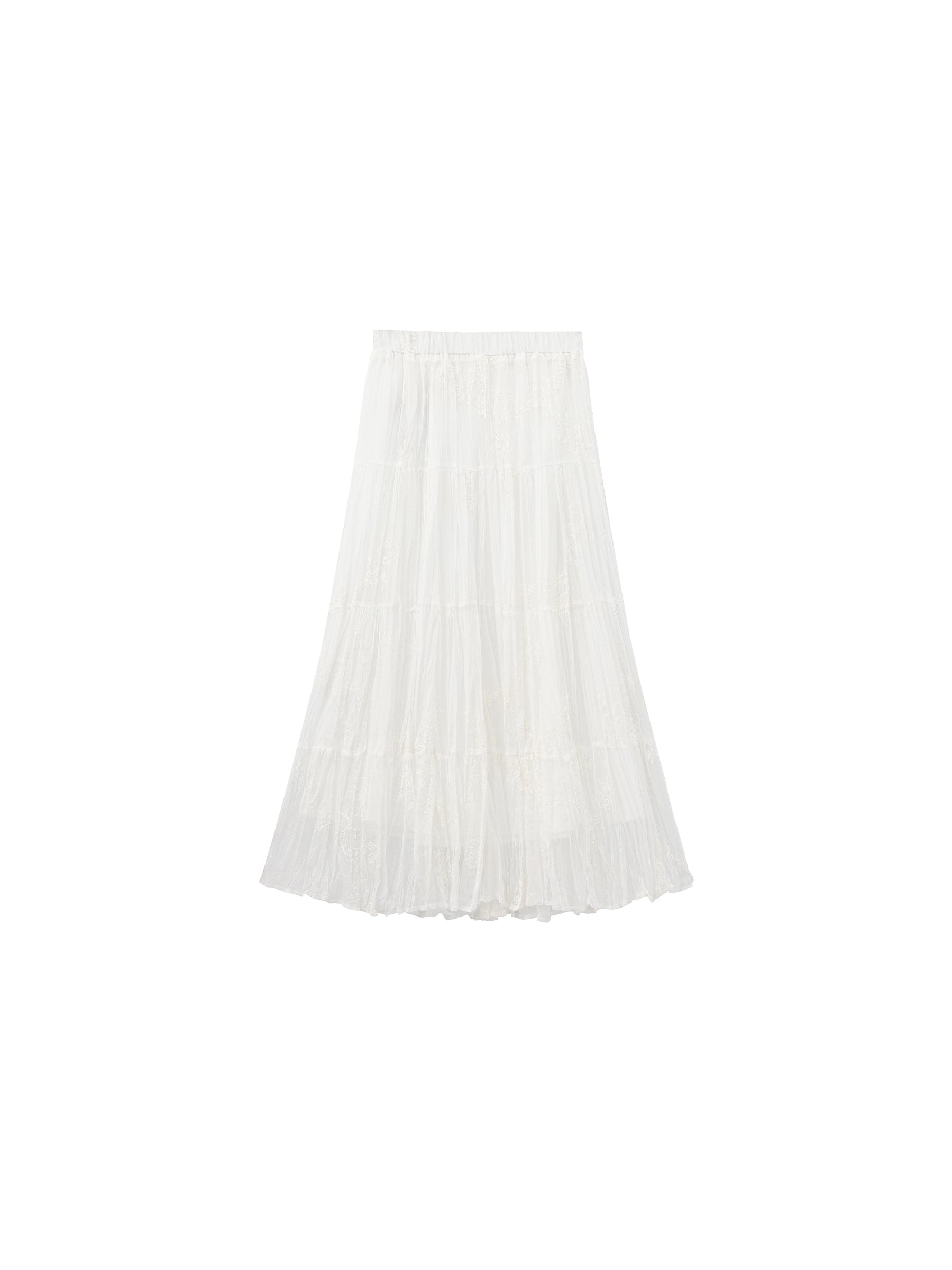 CUBIC Textured A-Line Embroidered Skirt(Pre order: 7 days)-14