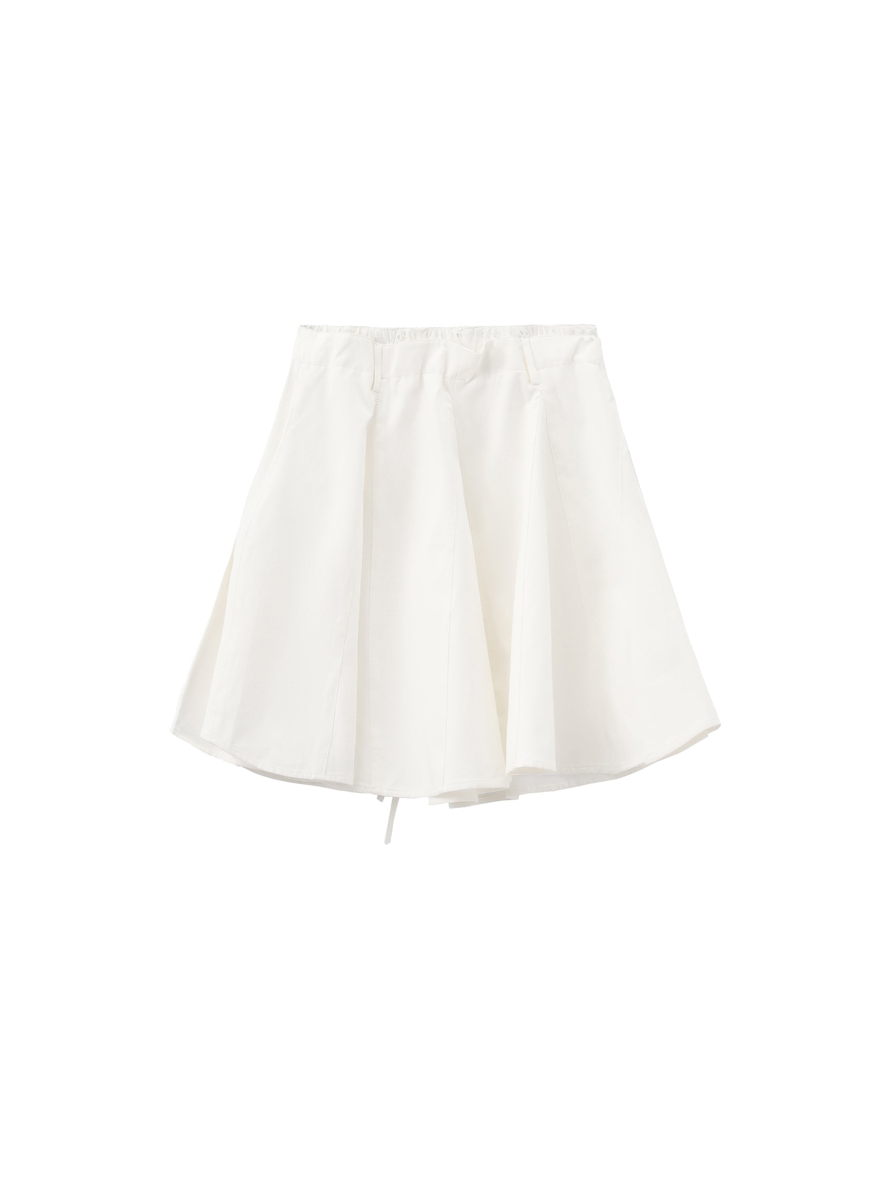CUBIC Lace-Trimmed Drawstring Midi Skirt-14