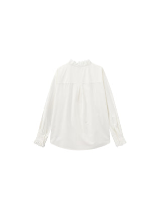 CUBIC Lace-Trimmed Linen Long-Sleeve Shirt