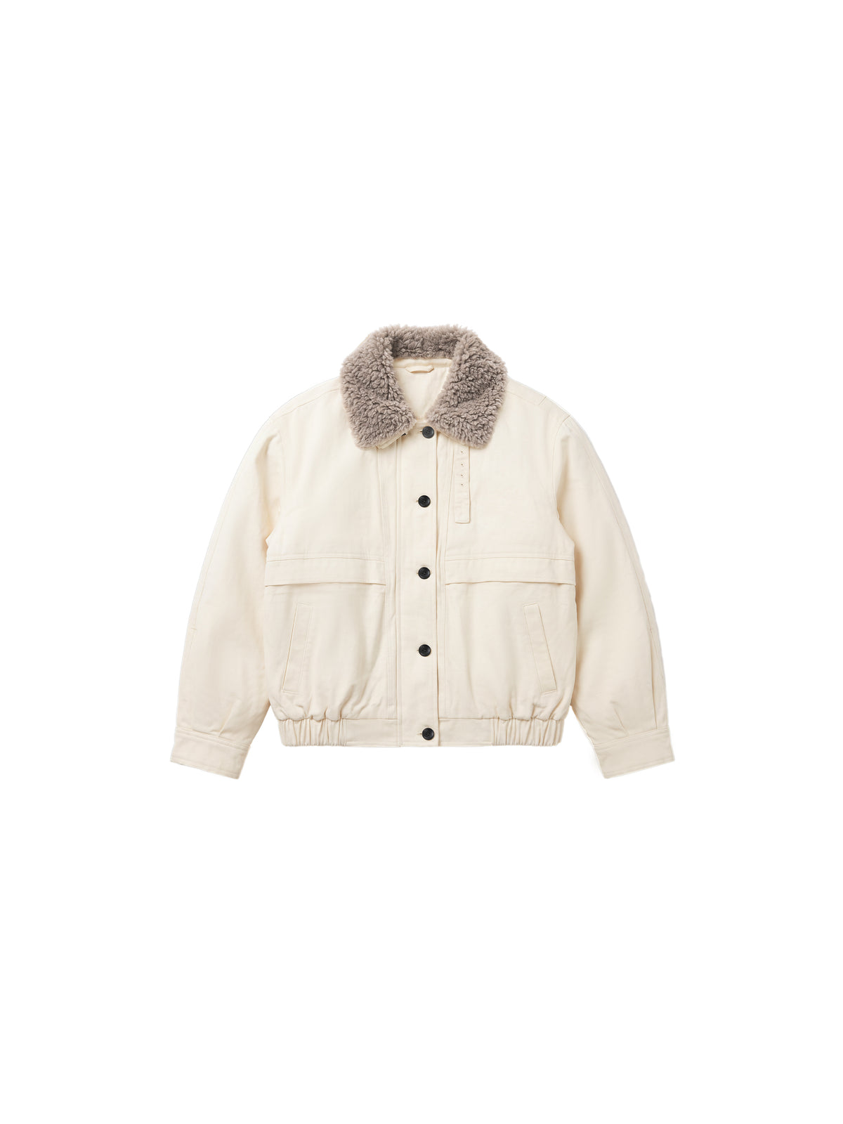 CUBIC Detachable Faux-Fur Collar Down Jacket-14