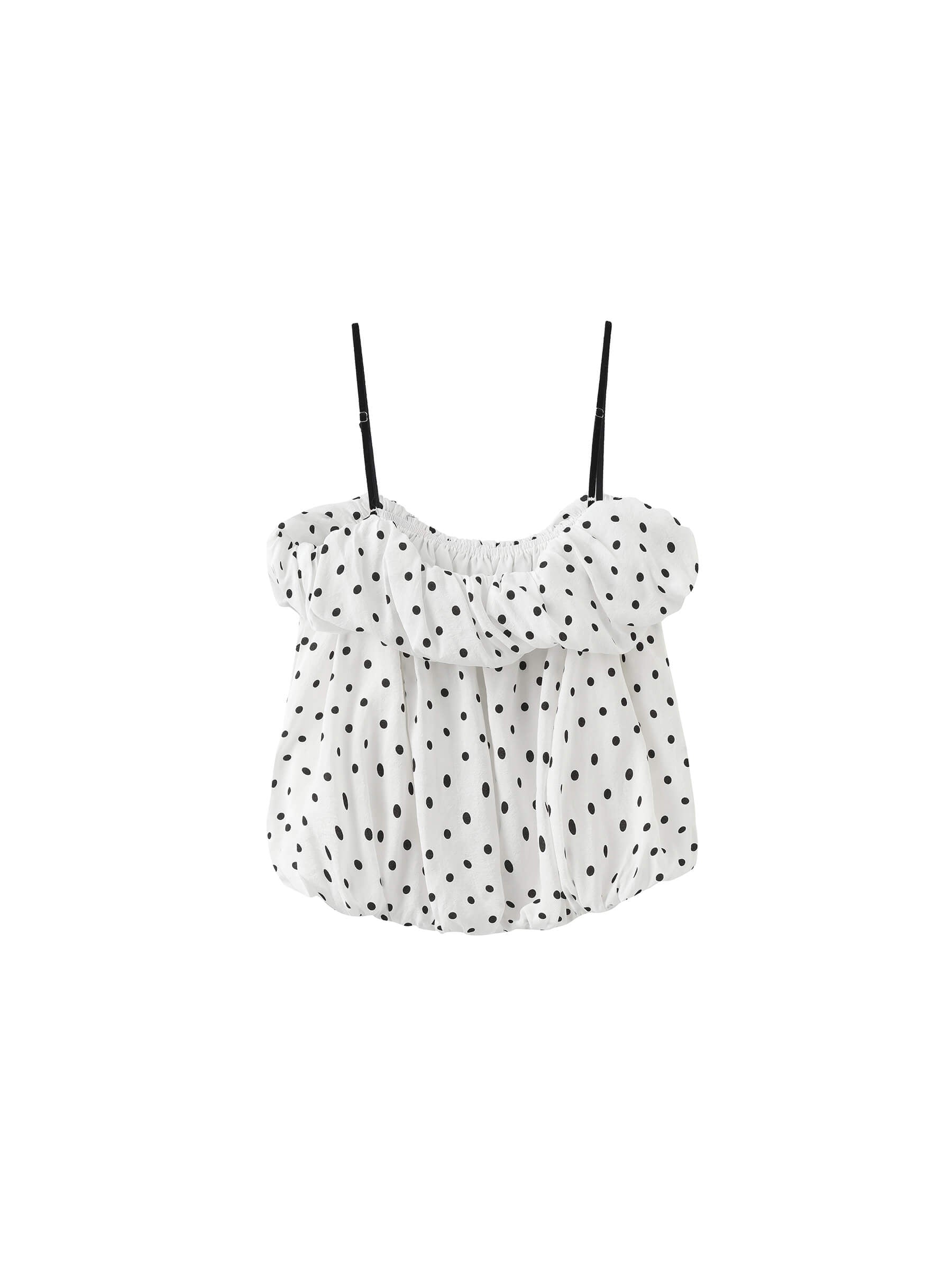 Polka Dots Print Cropped Cami Top-16
