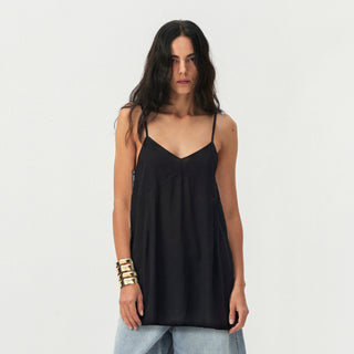 CUBIC Lyocell-Blend V-Neck Pleated Camisole