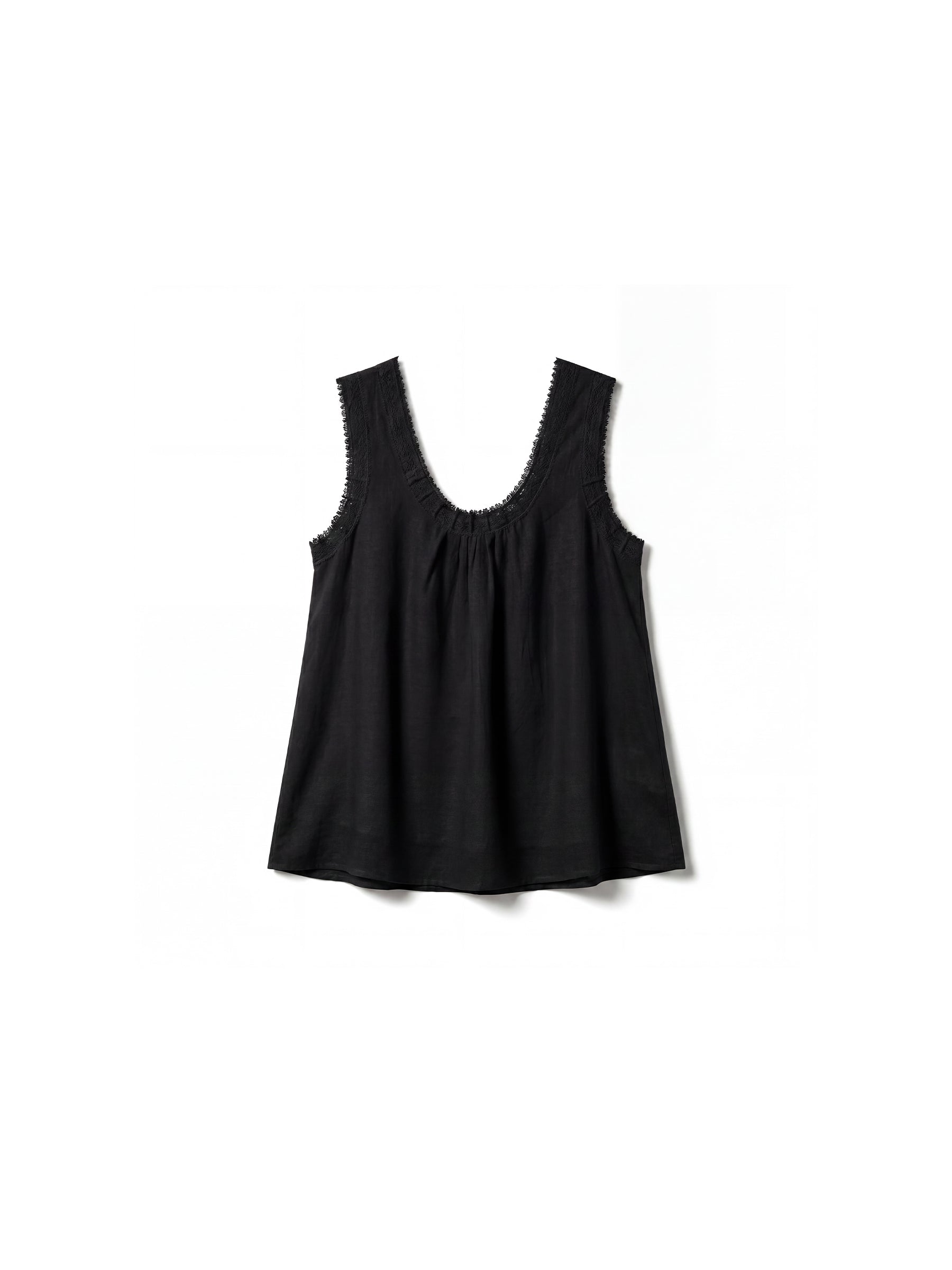CUBIC Lace Trim Scoop Neck Sleeveless Top-14