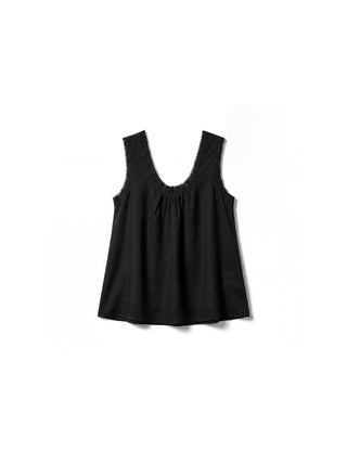 CUBIC Lace Trim Scoop Neck Sleeveless Top