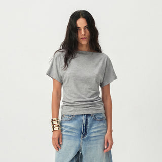 CUBIC Lyocell Blend Off-Shoulder Fitted Top