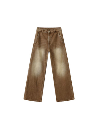 High Waisted Washed Out Boyfriend Jeans