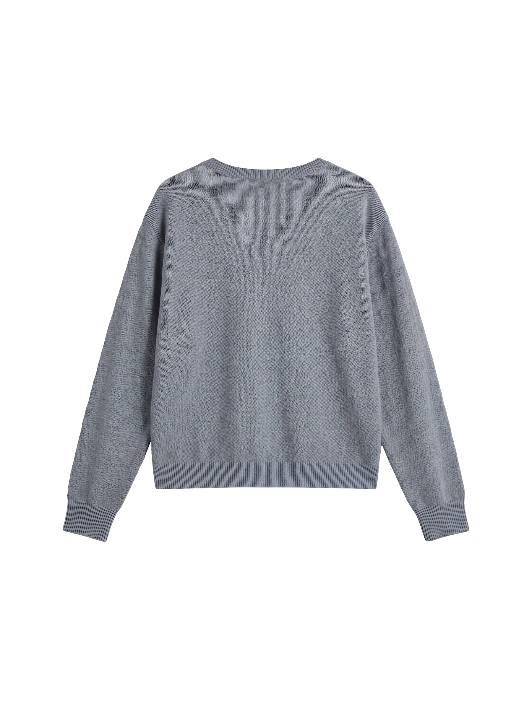 CUBIC Relaxed V-Neck Knit Cardigan-15