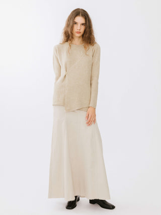 Crossover Ribbed Knit Jumper