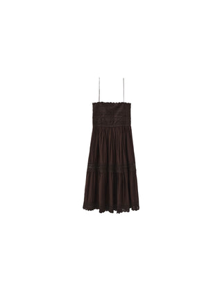 Crochet Lace Panelled Maxi Cami Dress