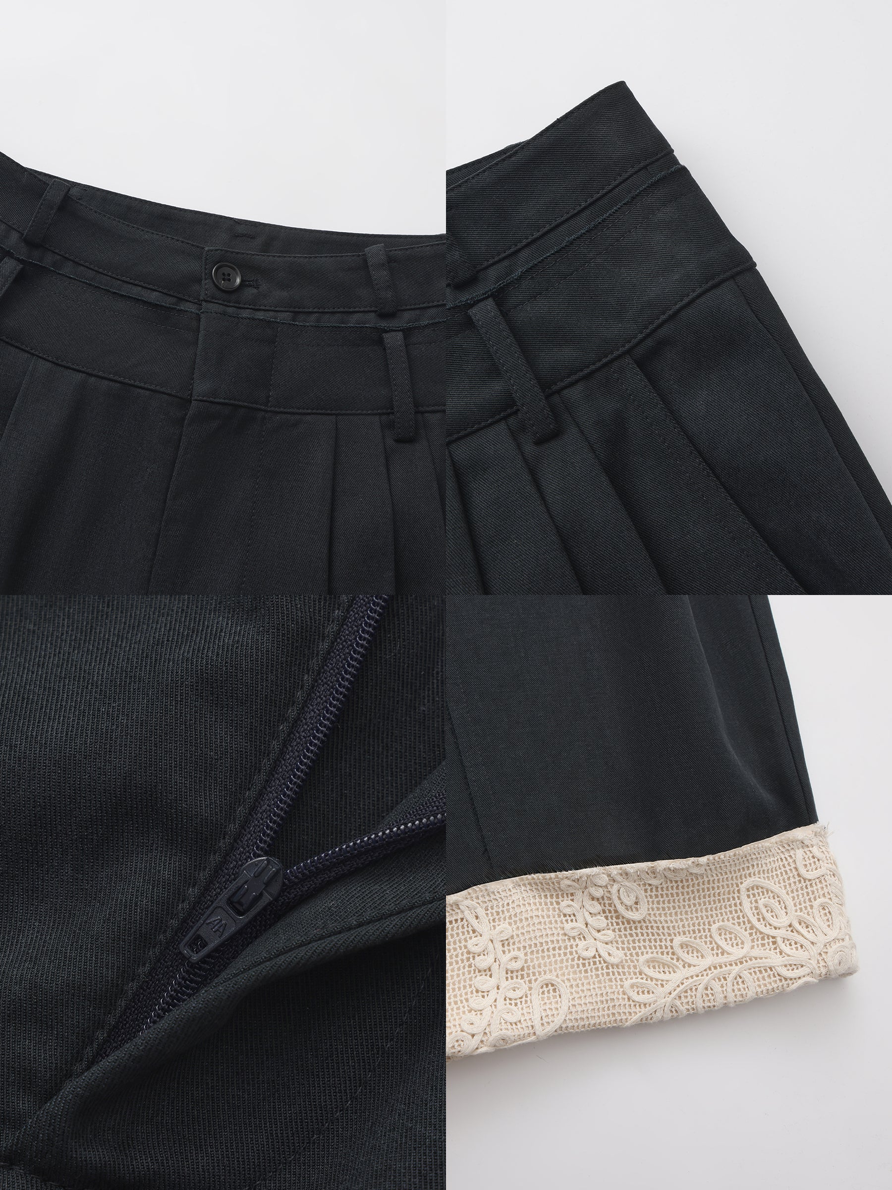 CUBIC Embroidery Casual Pants-15