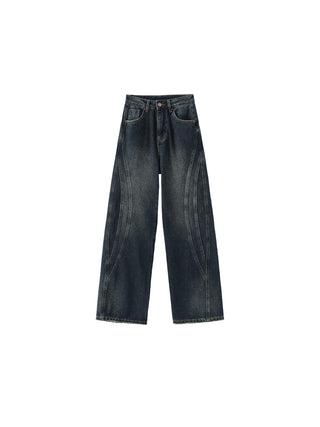 Vintage Style Straight leg Denim Jeans