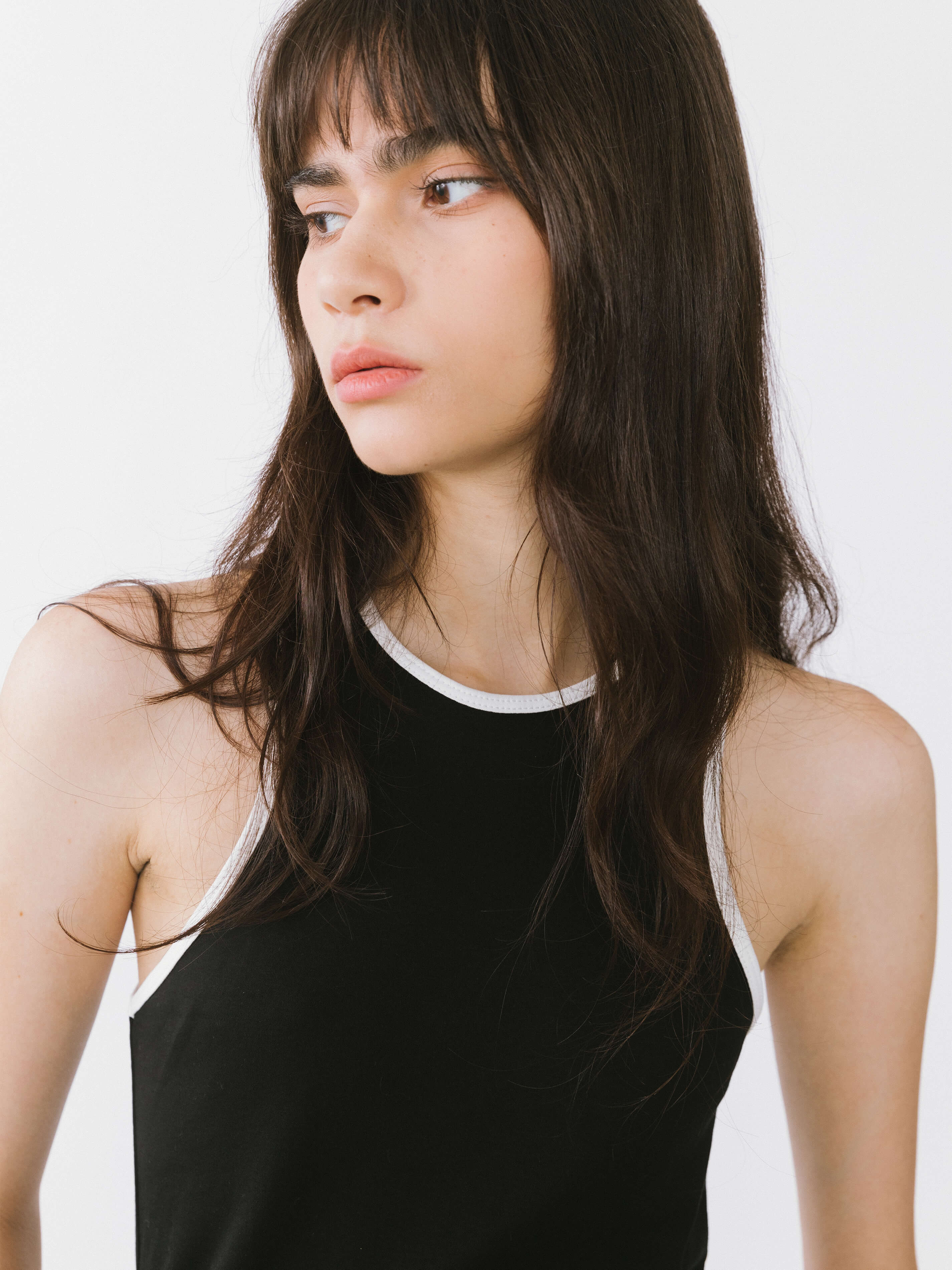 Contrast Cutaway Tank Top-15