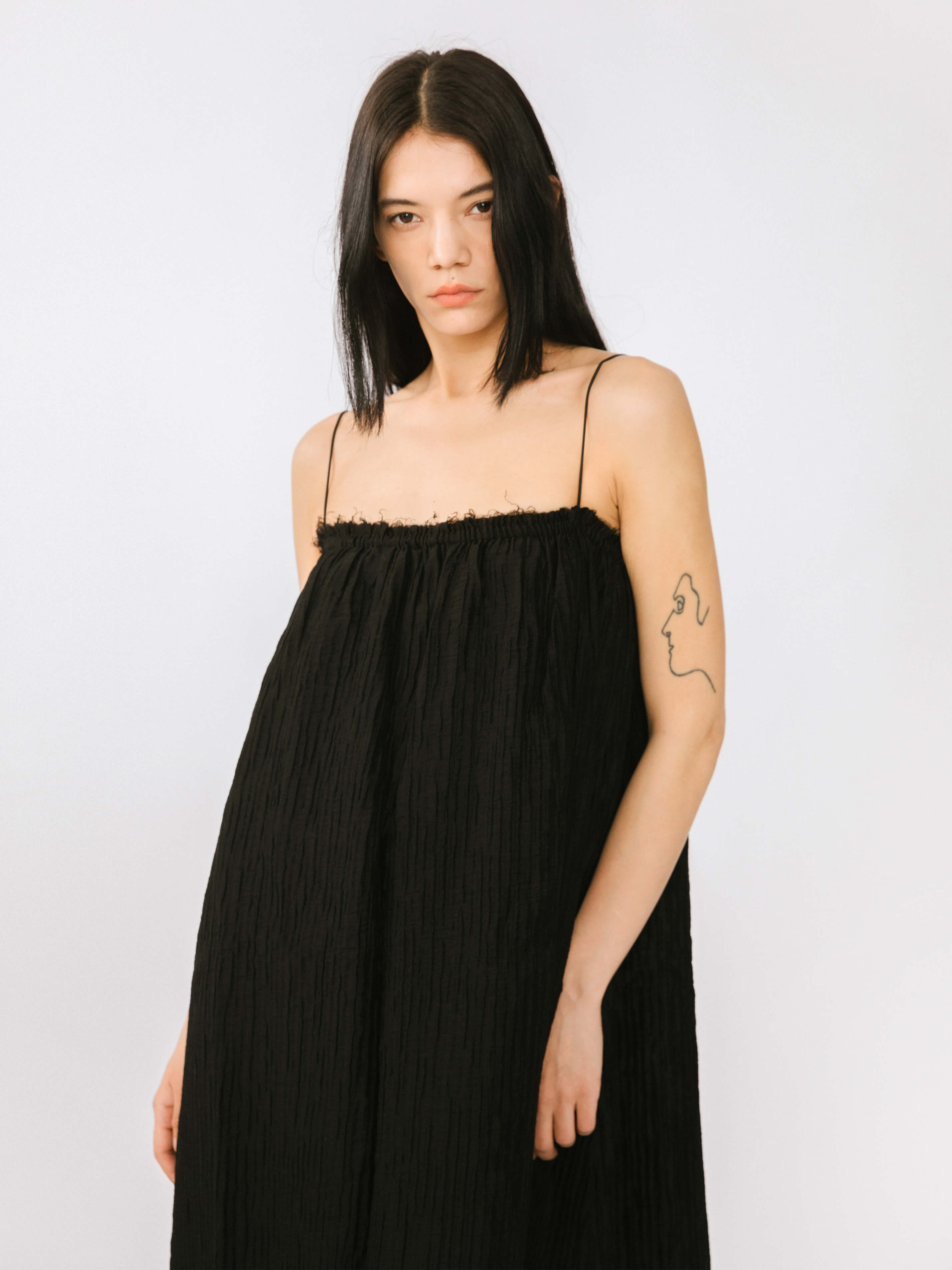 Spaghetti Strap A-line Maxi Dress-17