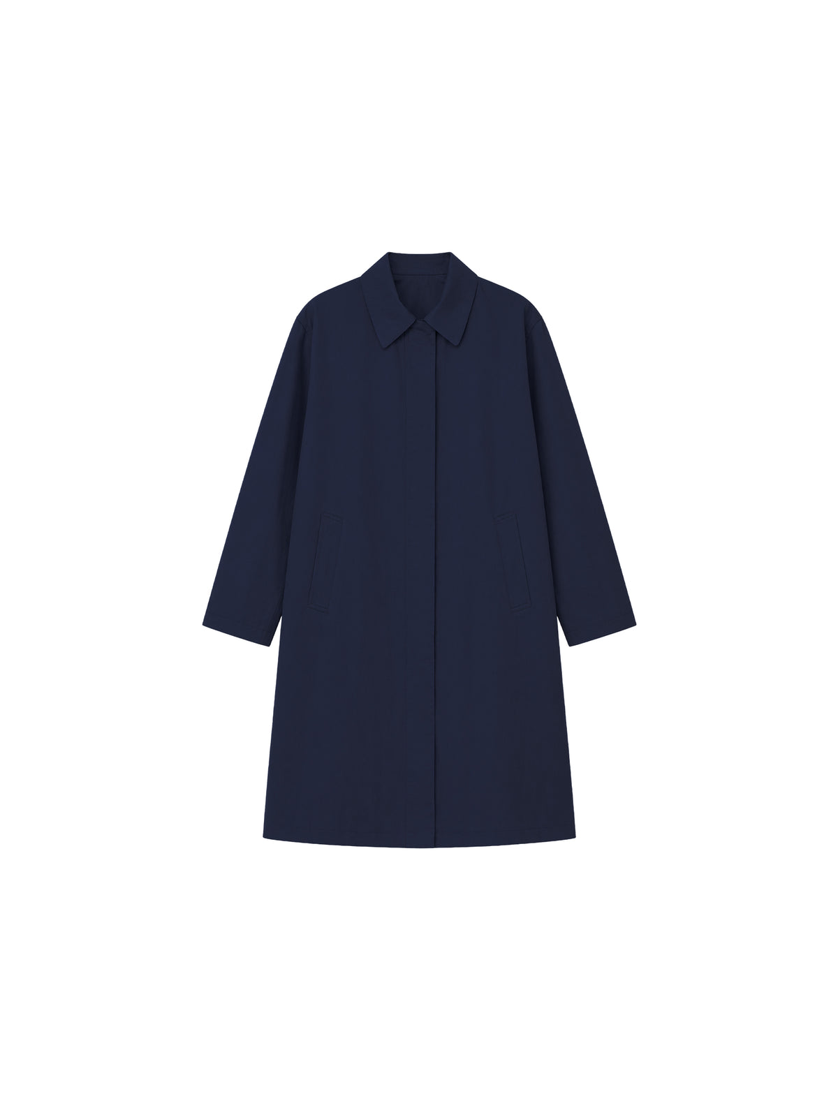 CUBIC Relaxed Point Collar Trench Coat-15