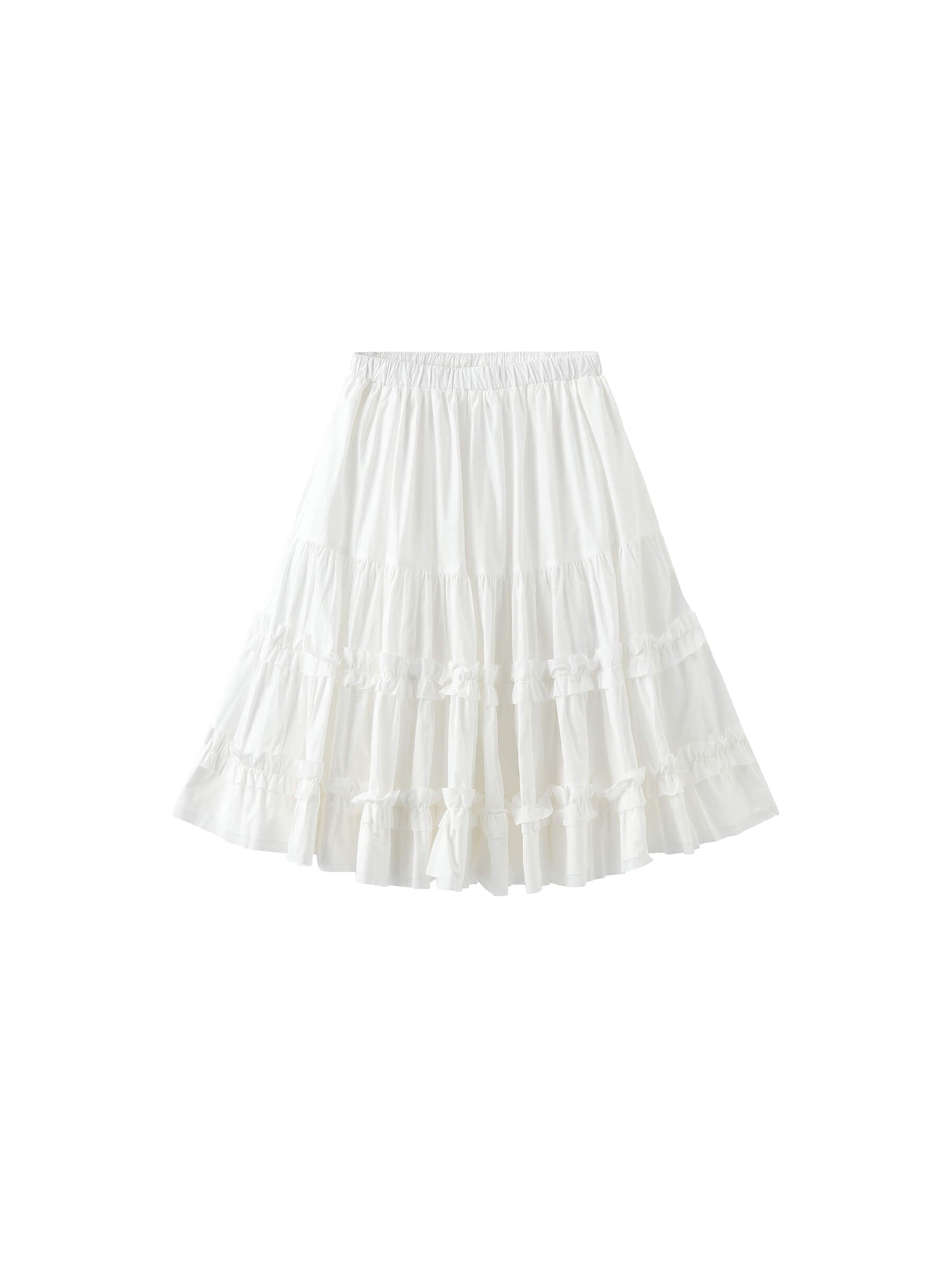 Pure Cotton Ruffle Cake Skirt-15