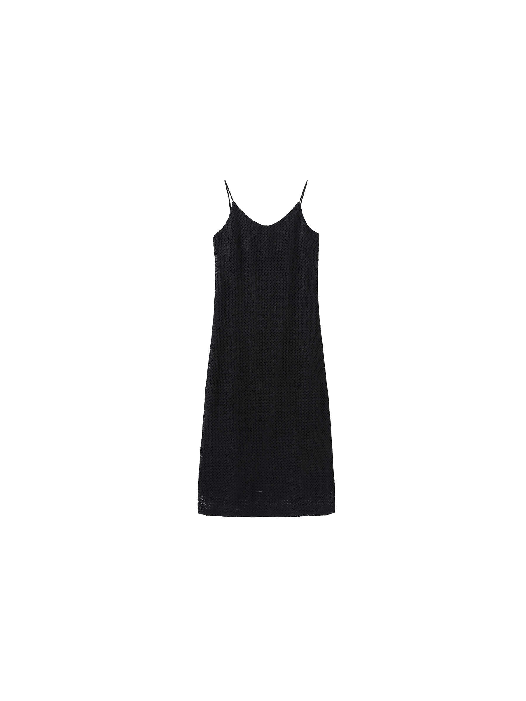 Lace Hollow Out A-Line Sling Dress-15