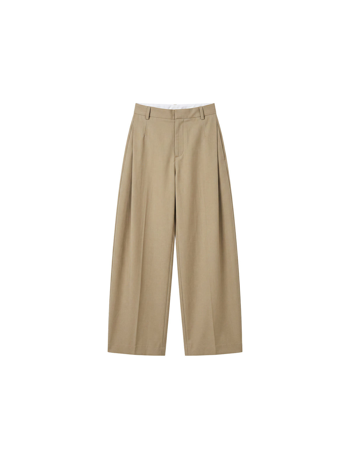 CUBIC Wool Blend Wide Leg Trousers-15