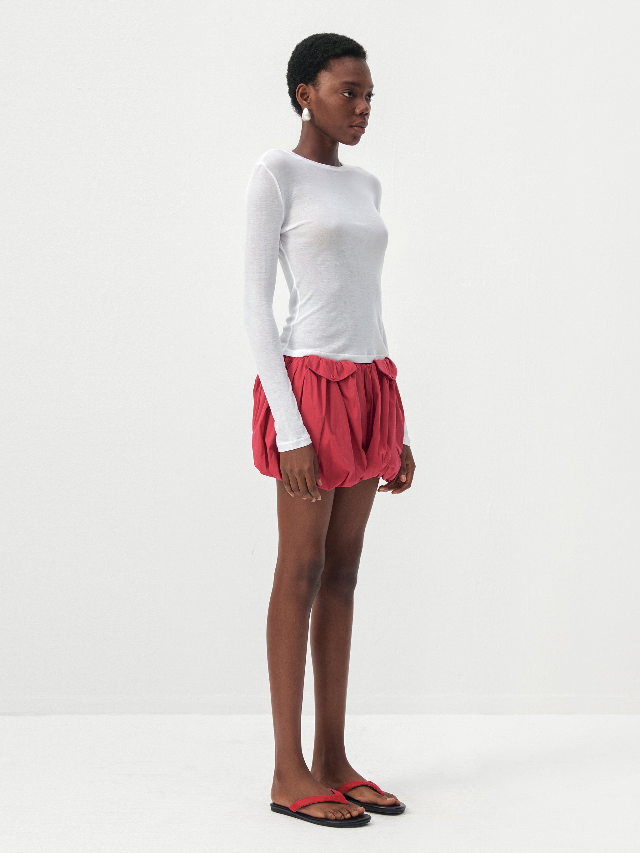 CUBIC Lyocell Sheer Long-Sleeve Top-16