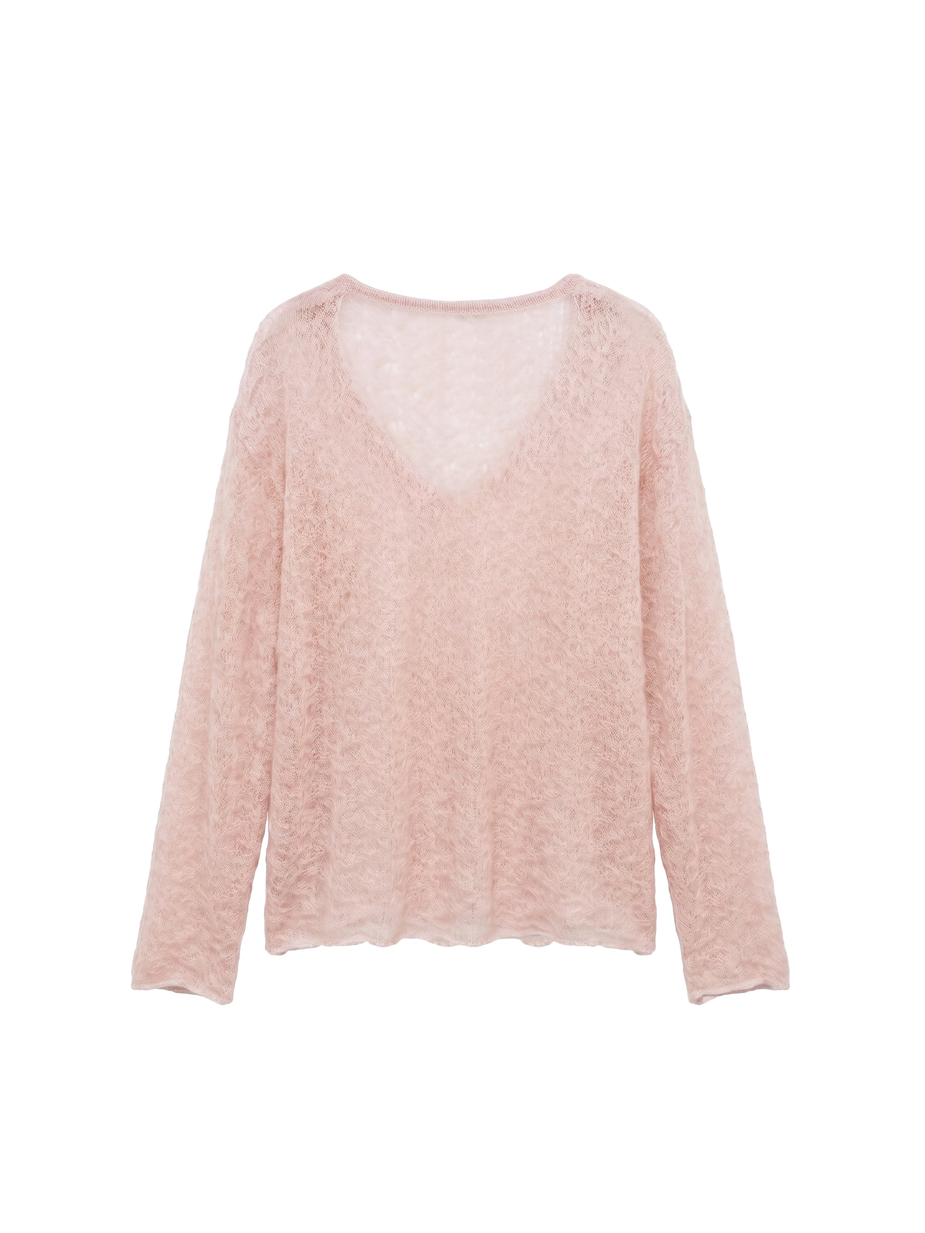 CUBIC Mohair Wool V-Neck Knit Top-15