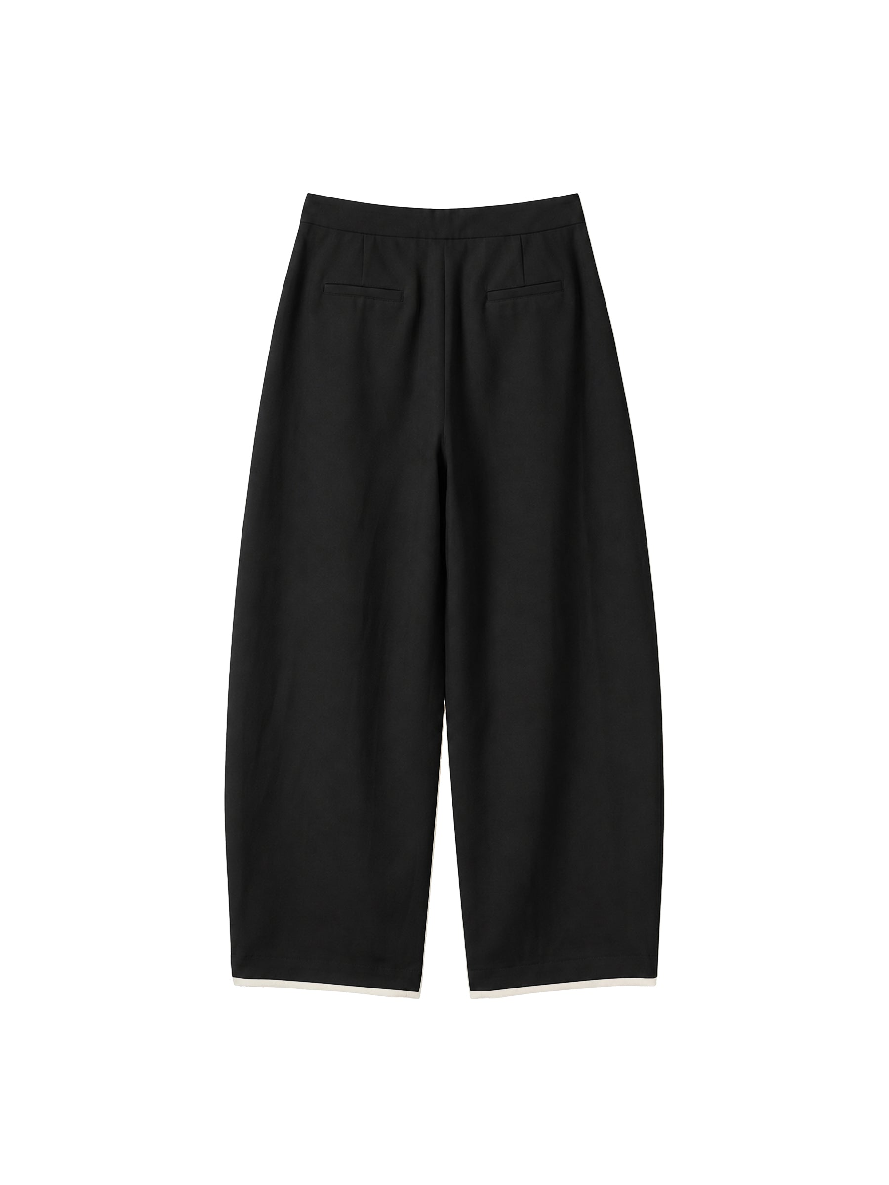 CUBIC Draped Wide Leg Trousers-14