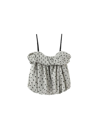 Polka Dots Print Cropped Cami Top