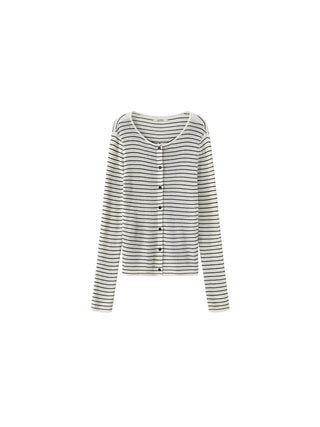 Slim-Fit Long Sleeve Layered Knit Cardigan