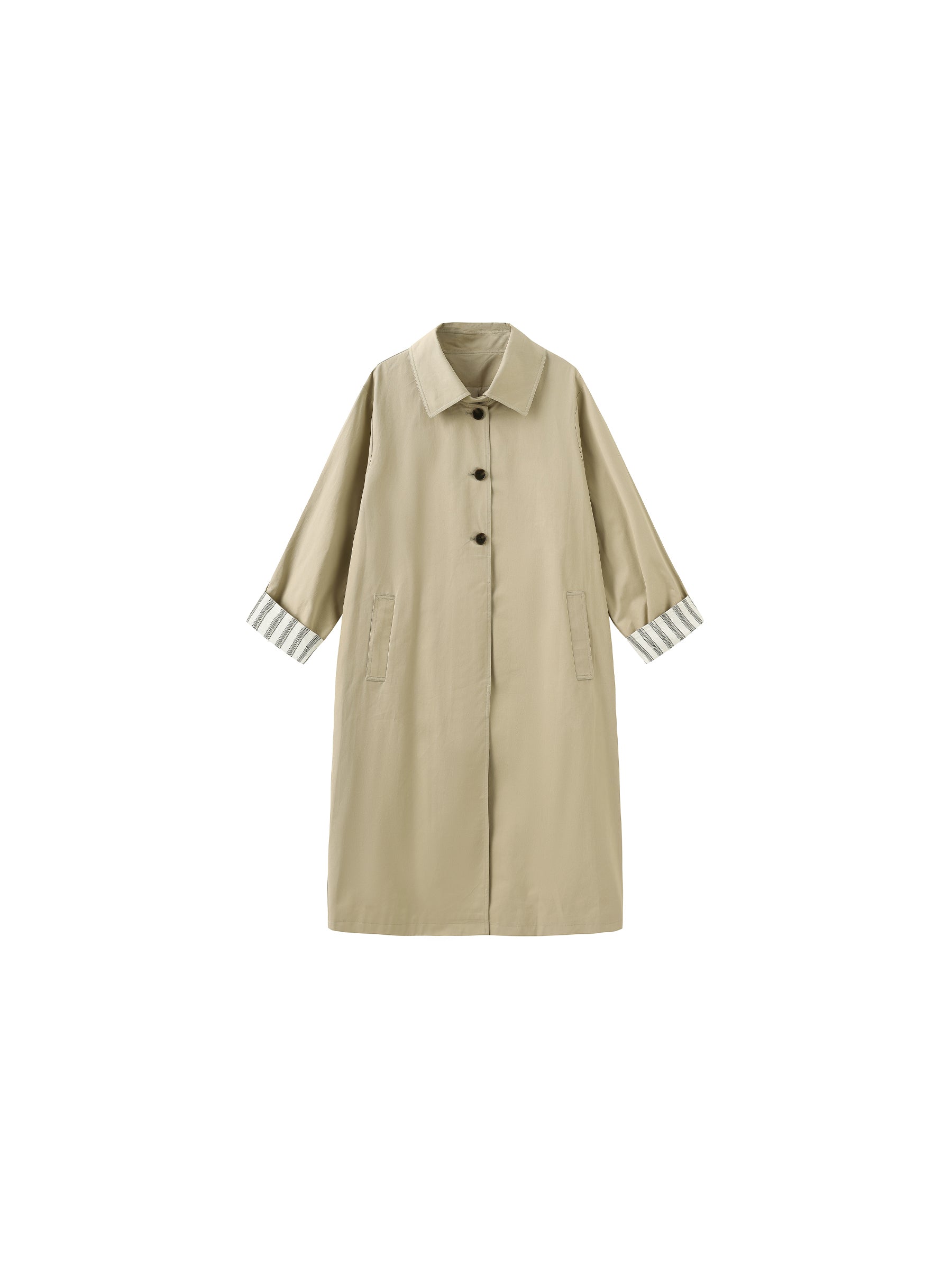Macintosh Trench Coat with Striped Lining-15