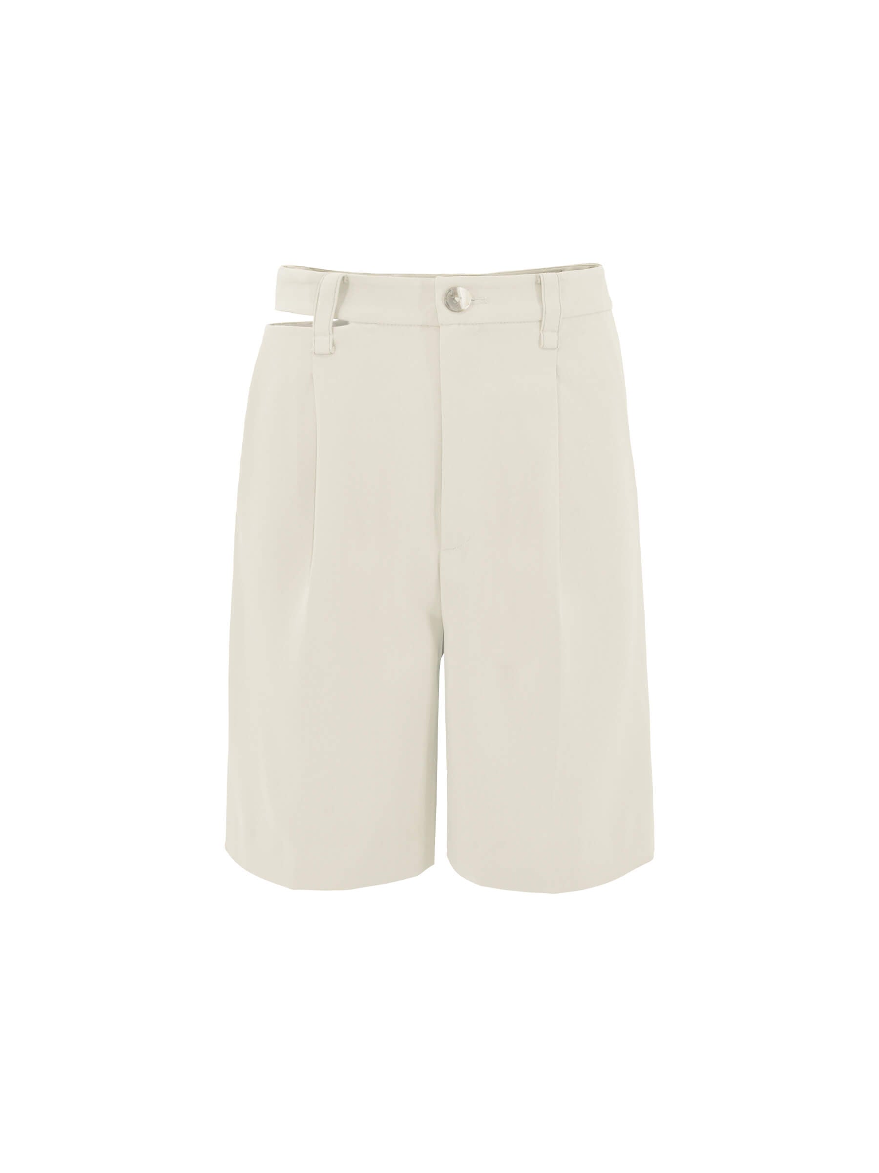 Asymmetric Cut Out Tailored Shorts-15