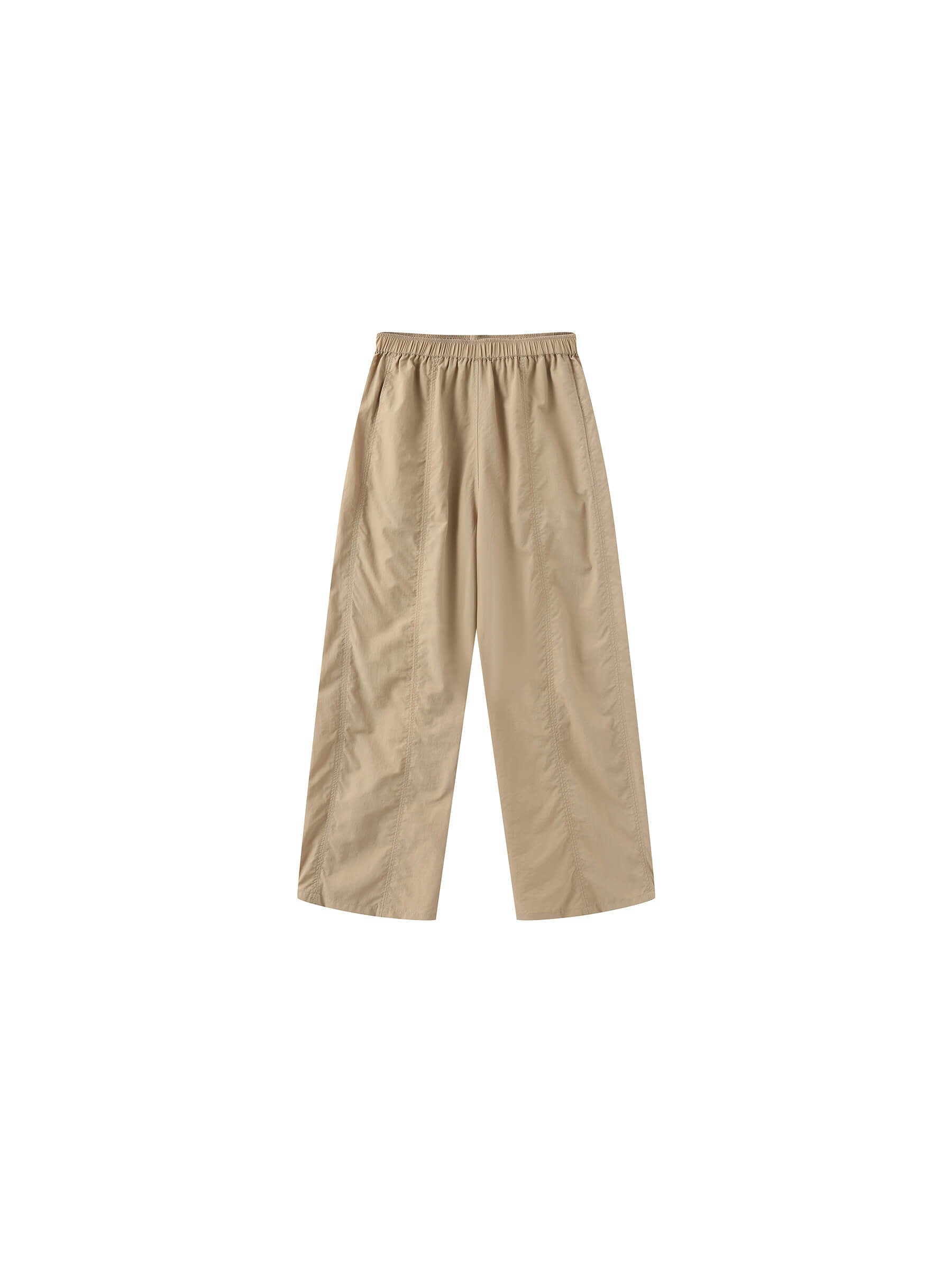 Loose-Fit Elastic Waist Tapered Trousers-16