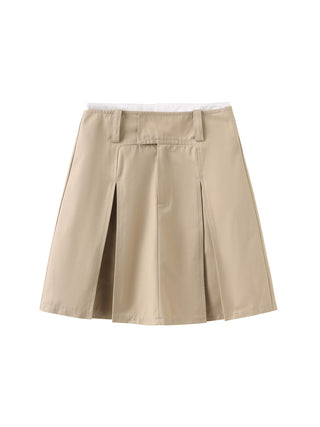 Pleated Short Skirt