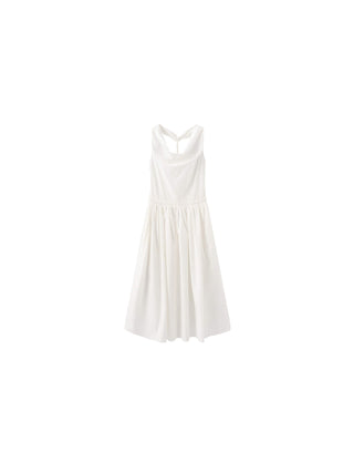 100% Cotton Halter Neck Cowl Dress