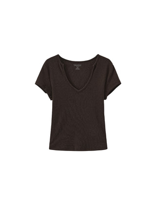 C by CUBIC Cropped Slim-Fit Sweetheart Neck T-Shirt