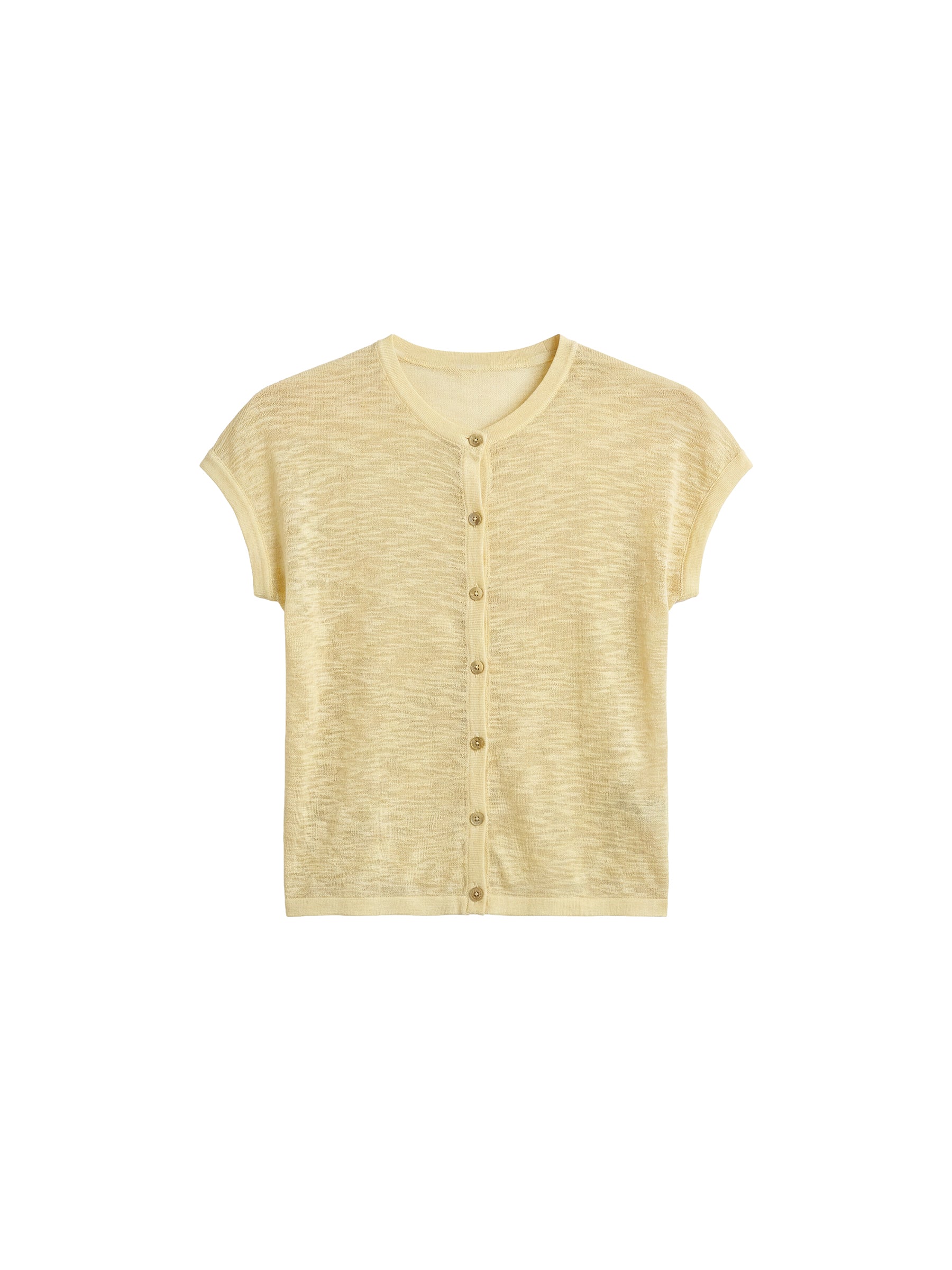 CUBIC Viscose Blend Short-Sleeve Sheer Cardigan-15