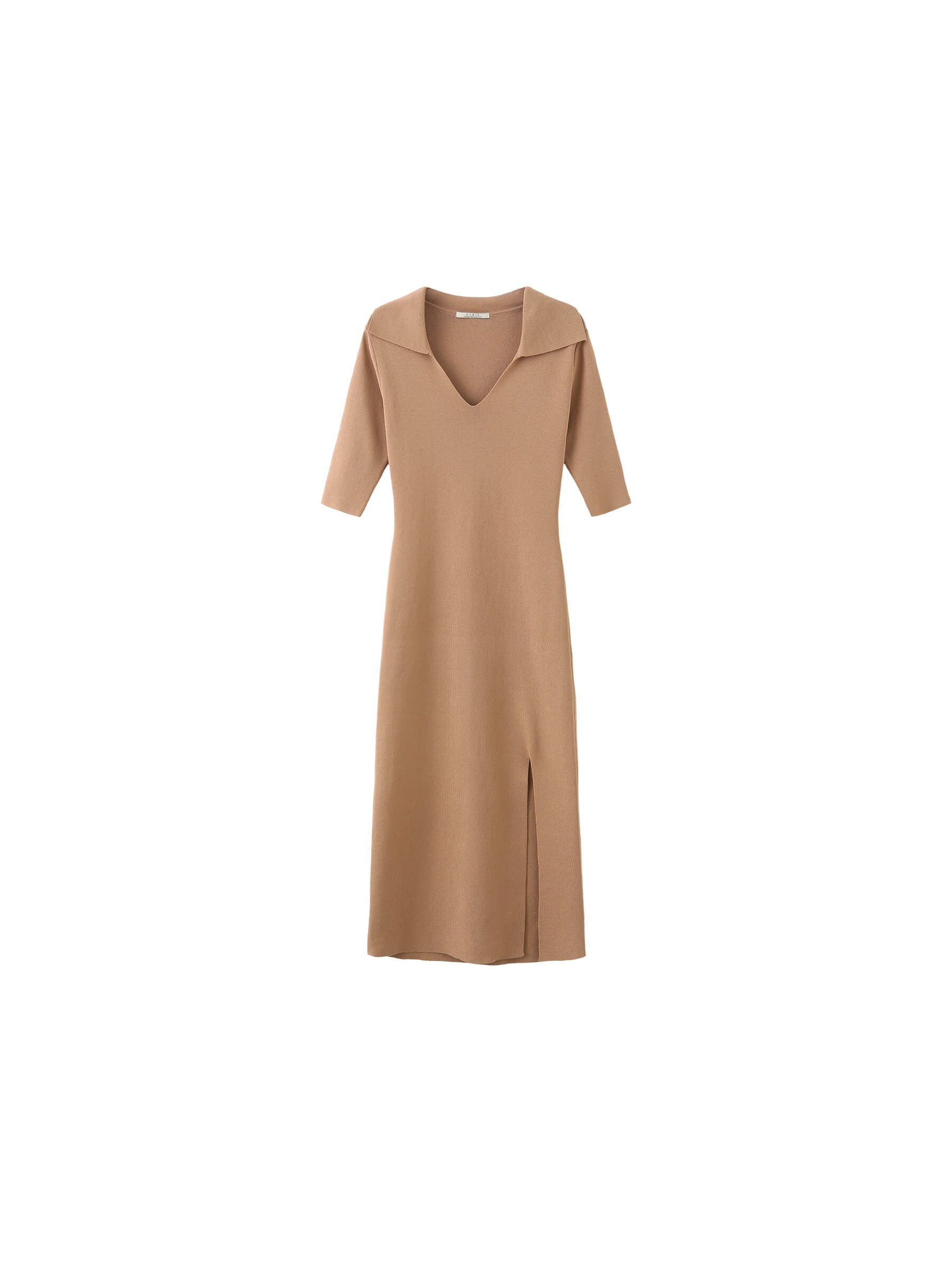 3/4 Sleeve Slitted Dress-15