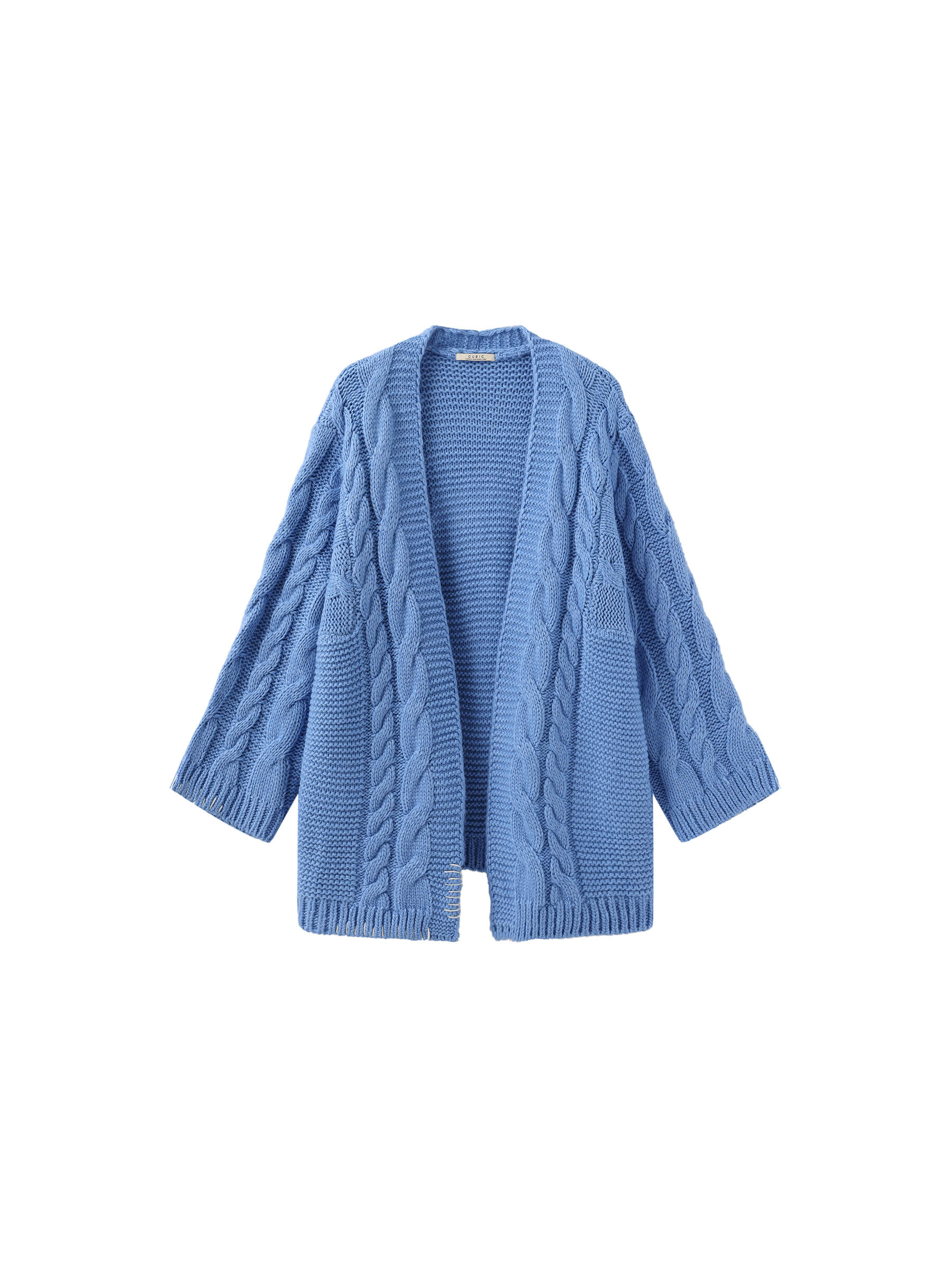 Cable Knit Cardigan with Wool Blend-17