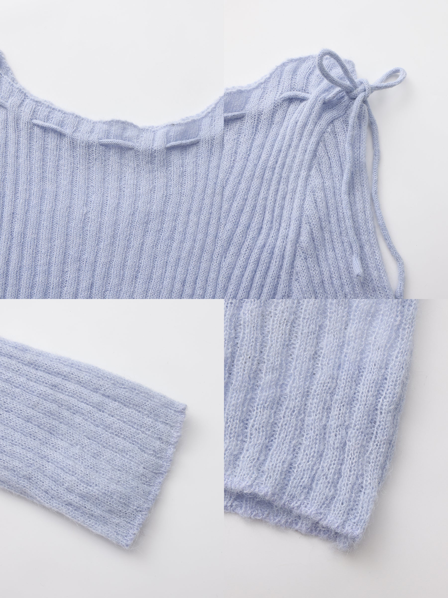 CUBIC Drawstring Rib Knit Top-15
