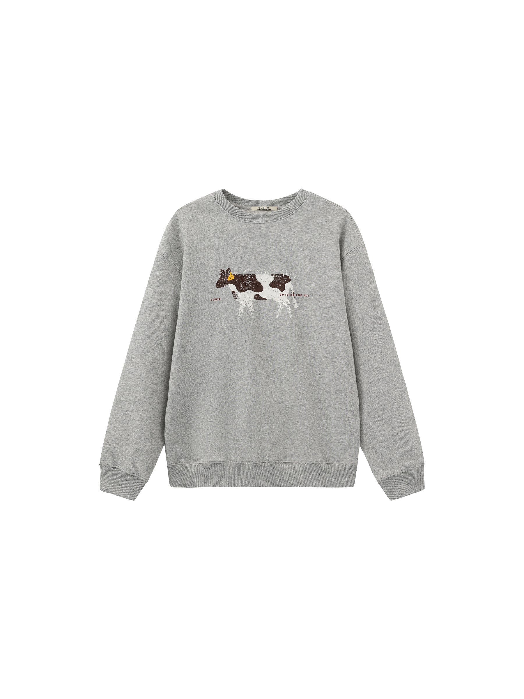 Cow Print Oversized Sweatshirt-15