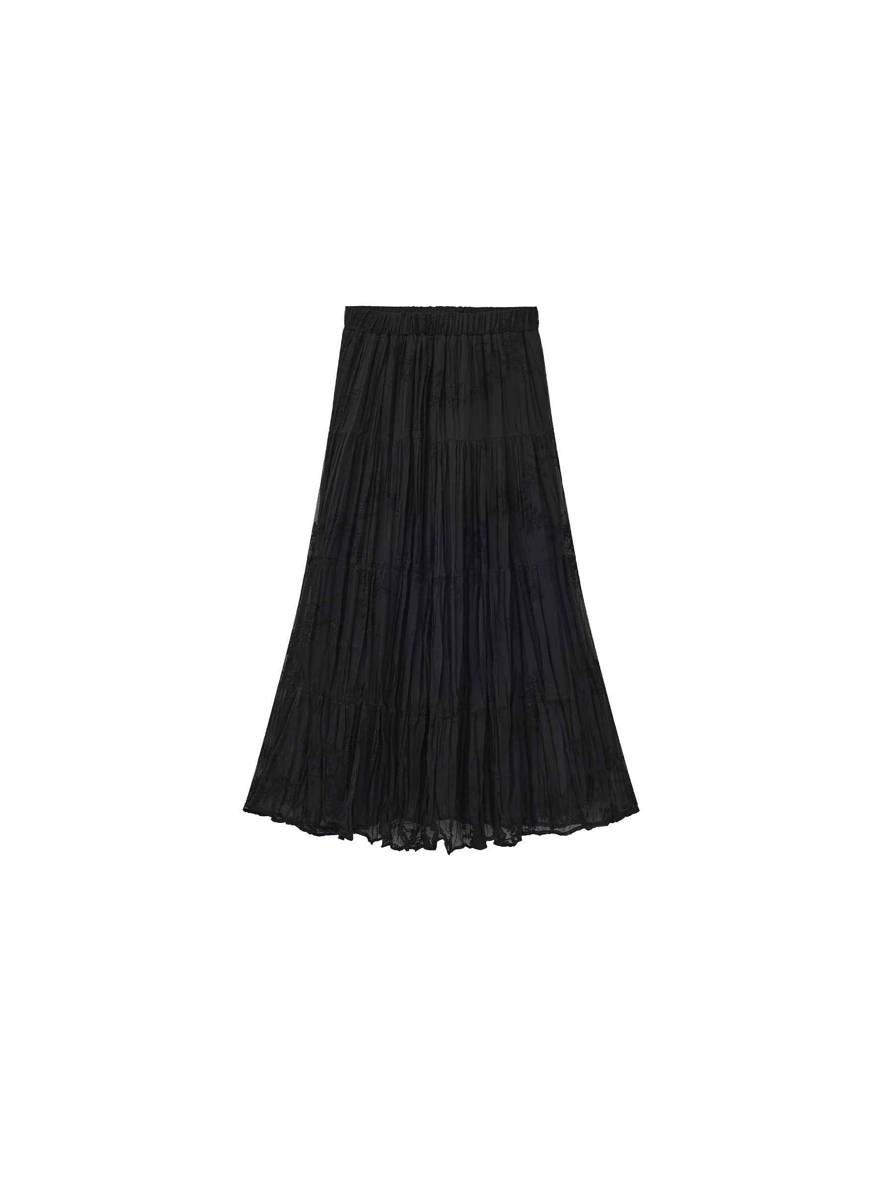 CUBIC Textured A-Line Embroidered Skirt(Pre order: 7 days)-15