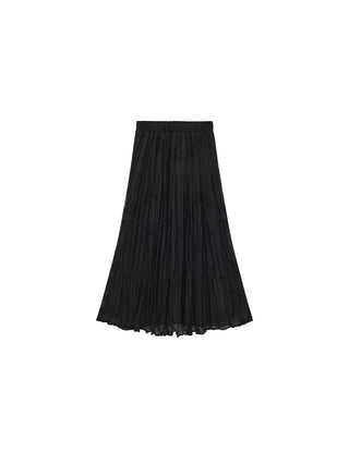 CUBIC Textured A-Line Embroidered Skirt(Pre order: 7 days)