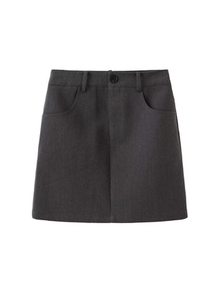 Heart Patch Tailored Mini Skirt