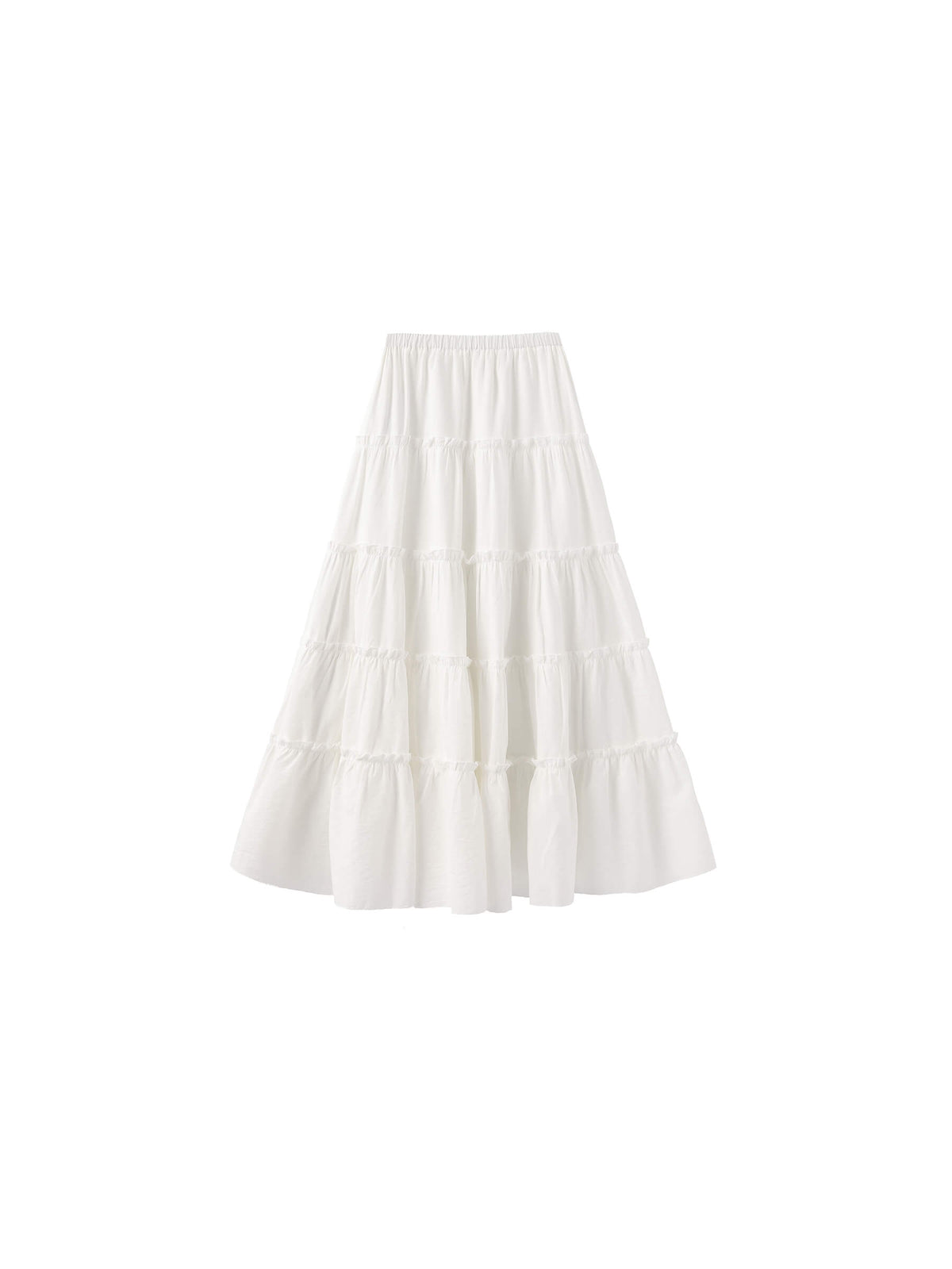 High-Waisted A-Line Maxi Flowy Skirt-17
