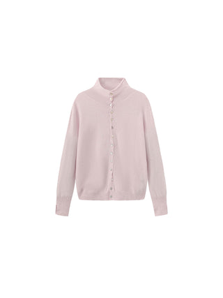 Relaxed Knit Cardigan Jacket in 100% Wool