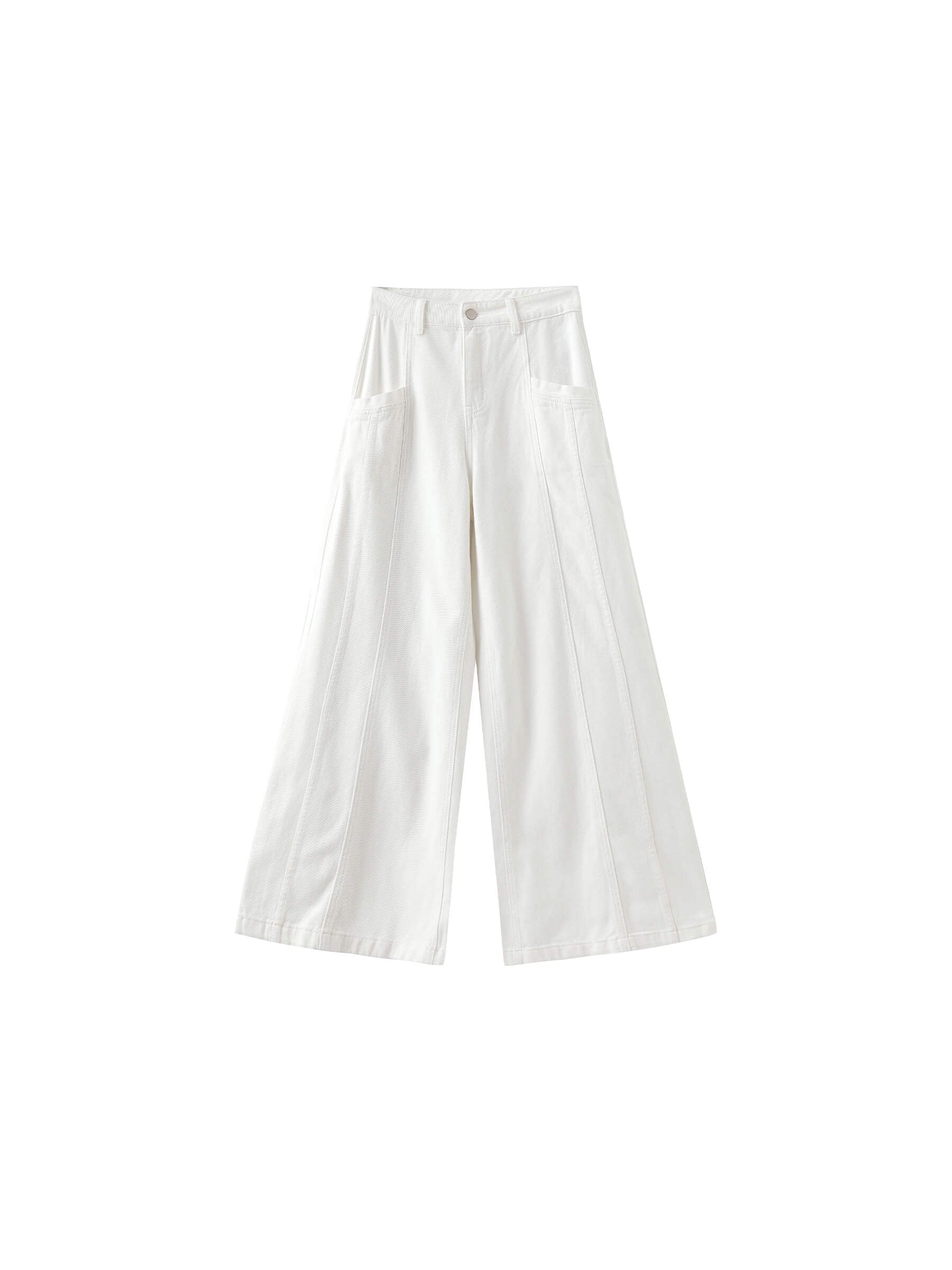 Front Stitch Wide Leg Jeans-15