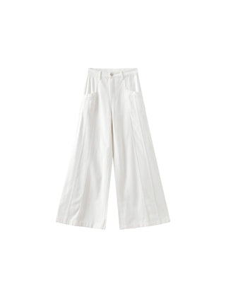 Front Stitch Wide Leg Jeans