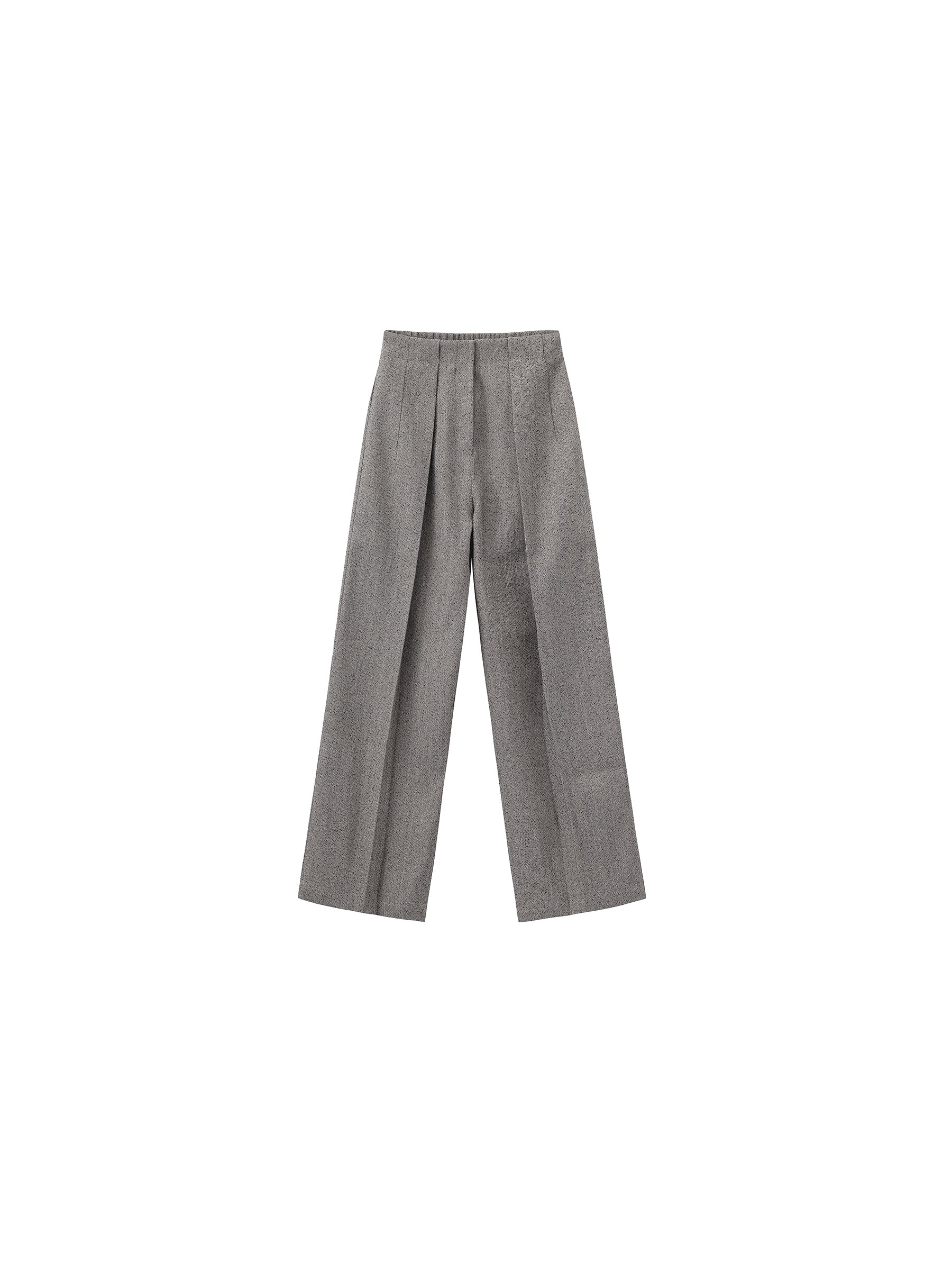 Draped Pleated Wide-Leg Pants-15