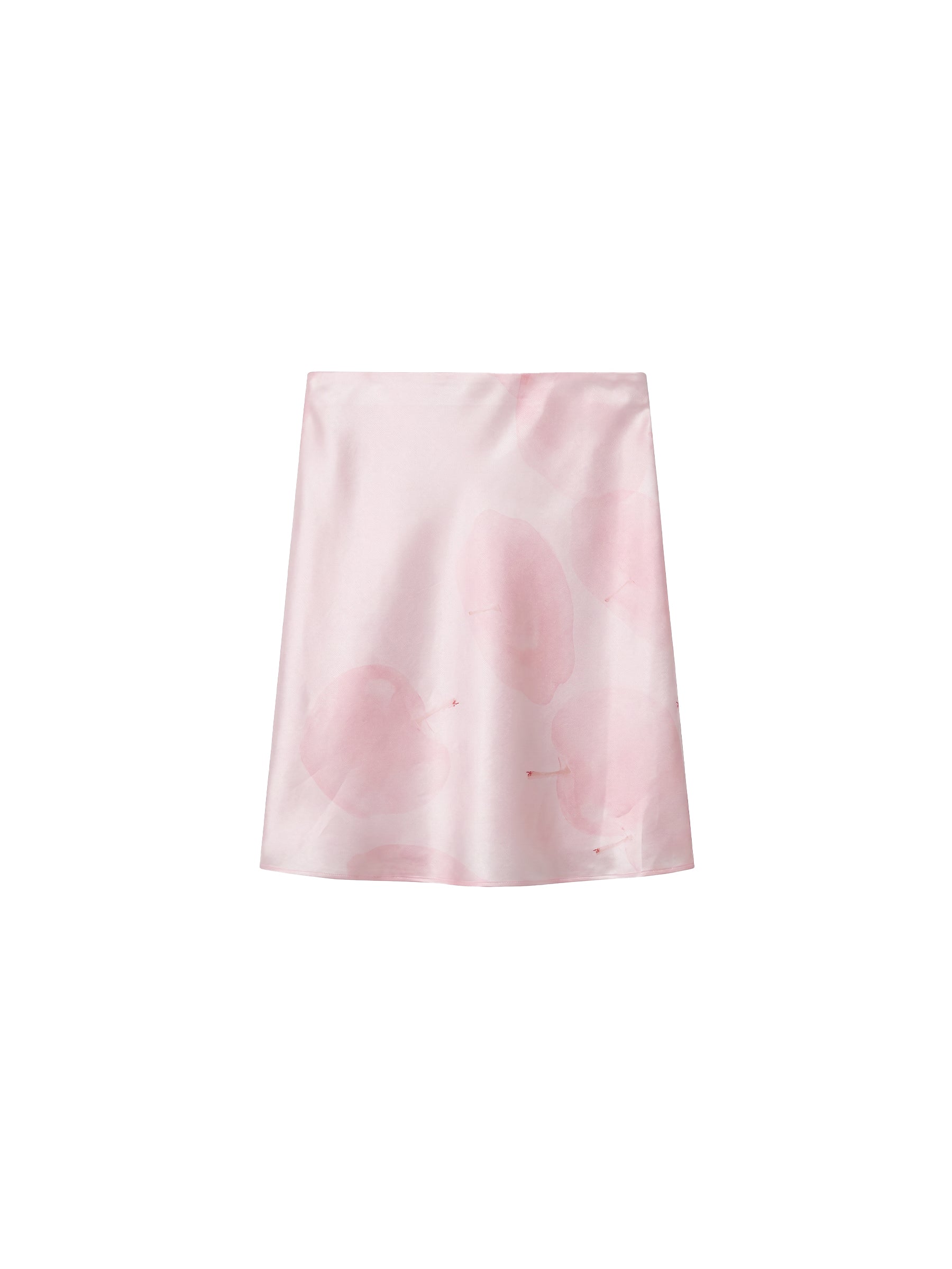 CUBIC Satin A-Line Midi Slip Skirt-16