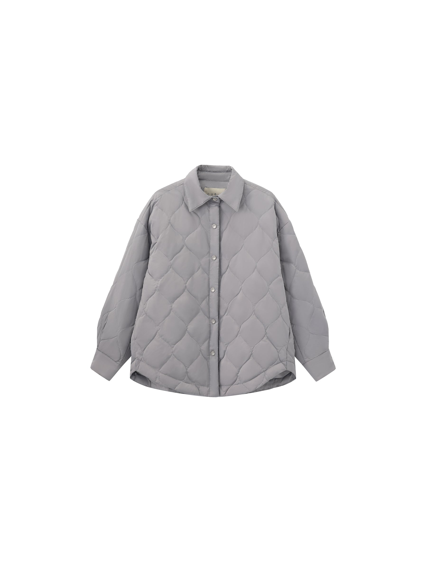 Button-Front Shirt Collar Loose-Fit Down Jacket-15