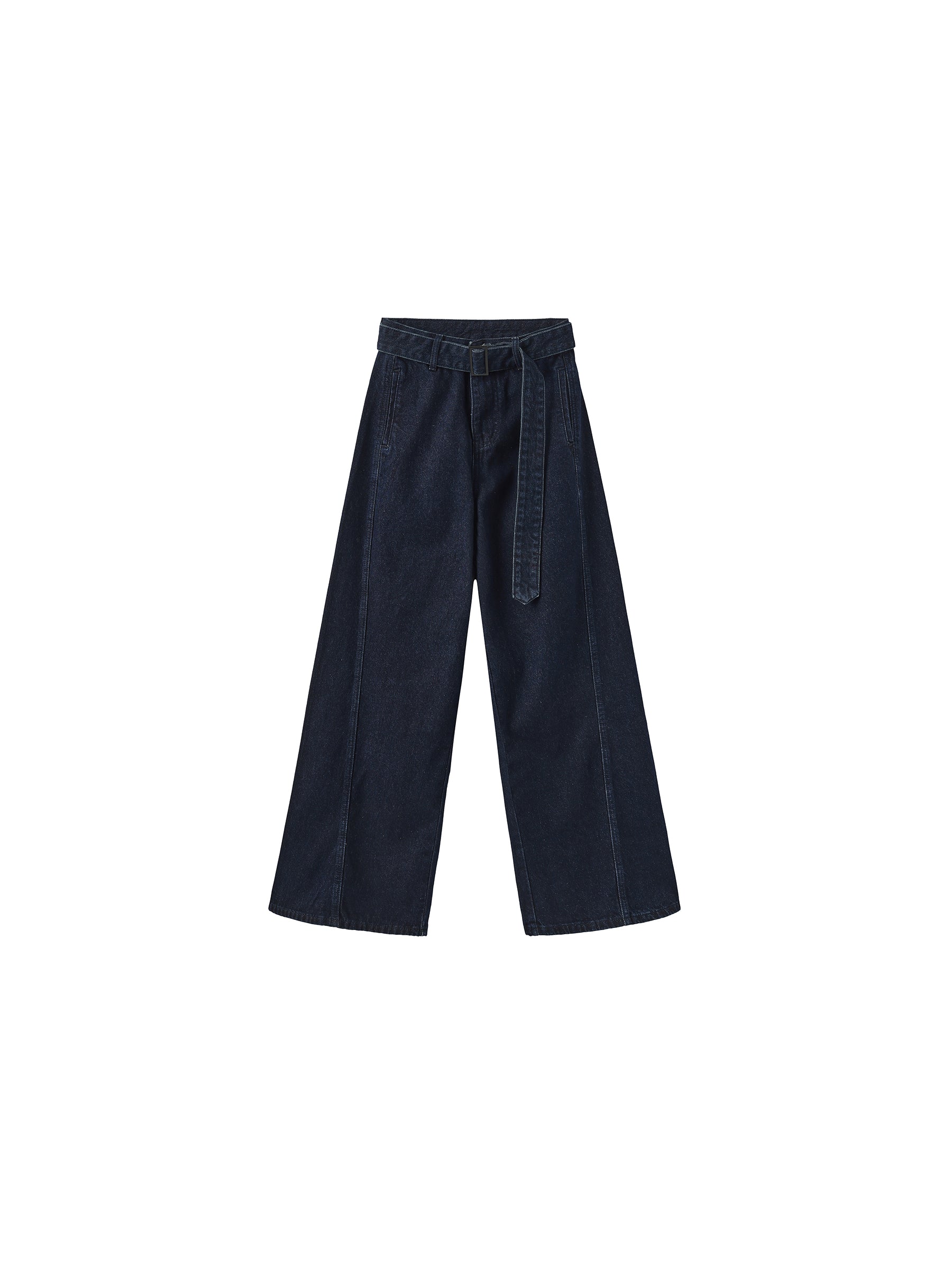 Straight Wide Leg Denim Jeans-17